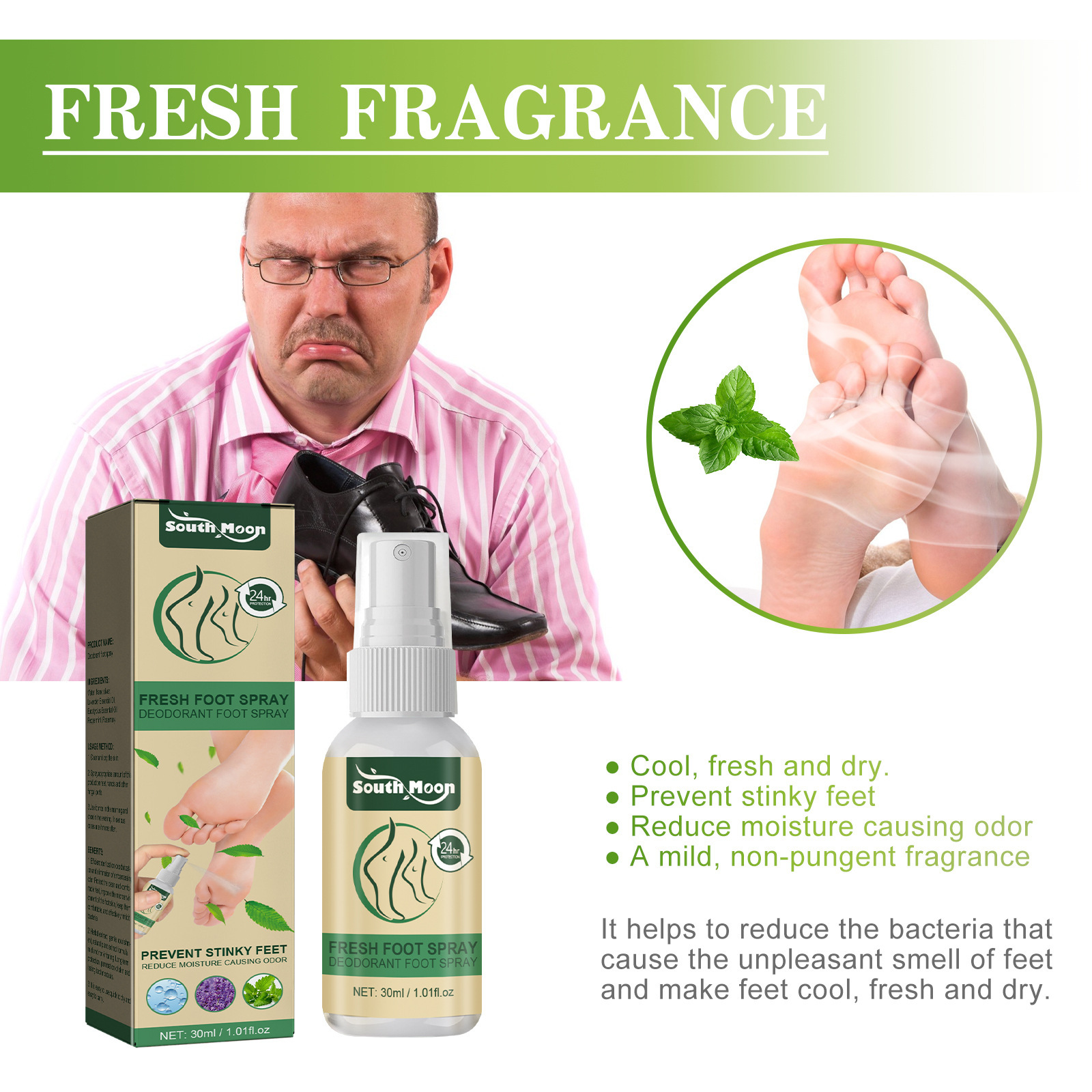 SouthMoon Deodorant Foot Spray معطر القدم من ساوث مون - Image 4