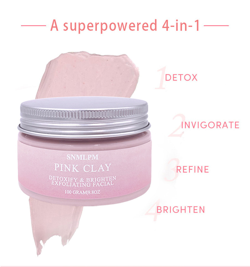 SNMLPM Pink Clay Mask قناع الطين الوردي سنملبم - Image 2