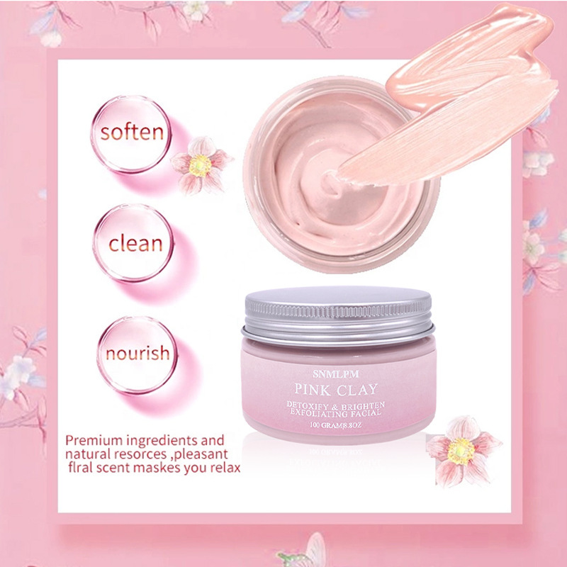 SNMLPM Pink Clay Mask قناع الطين الوردي سنملبم - Image 3