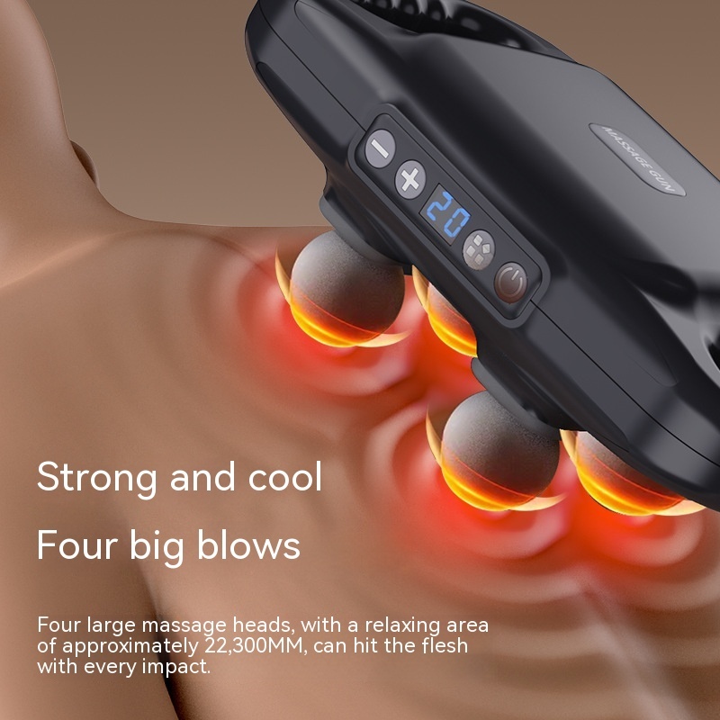 Four-Head Fascia Massage Gun مسدس مساج بأربع رؤوس - Image 8